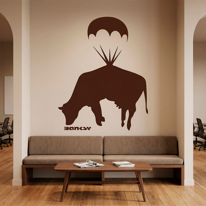 Banksy, Fliegende Kuh 3/8