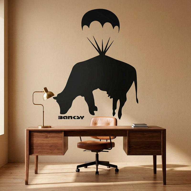 Banksy, Fliegende Kuh 5/8