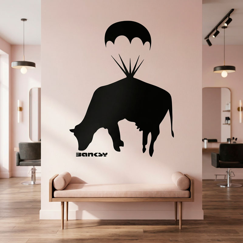 Banksy, Fliegende Kuh 8/8