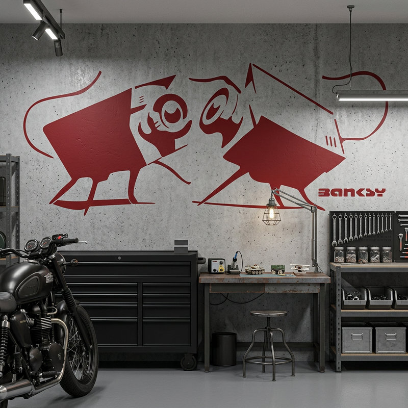 Wandtattoos: Banksy, Kameraratten