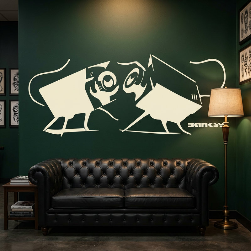 Wandtattoos: Banksy, Kameraratten