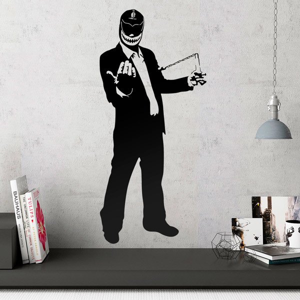 Wandtattoo Kunst Banksy graffiti - TenStickers