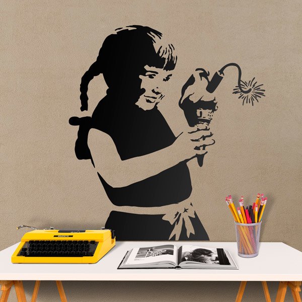 Wandtattoos: Banksy, Eiscreme-Pumpe