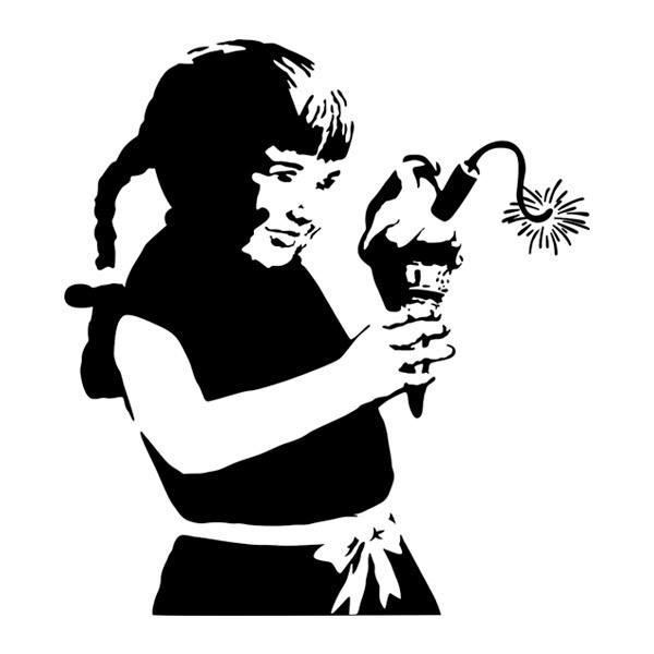Wandtattoos: Banksy, Eiscreme-Pumpe