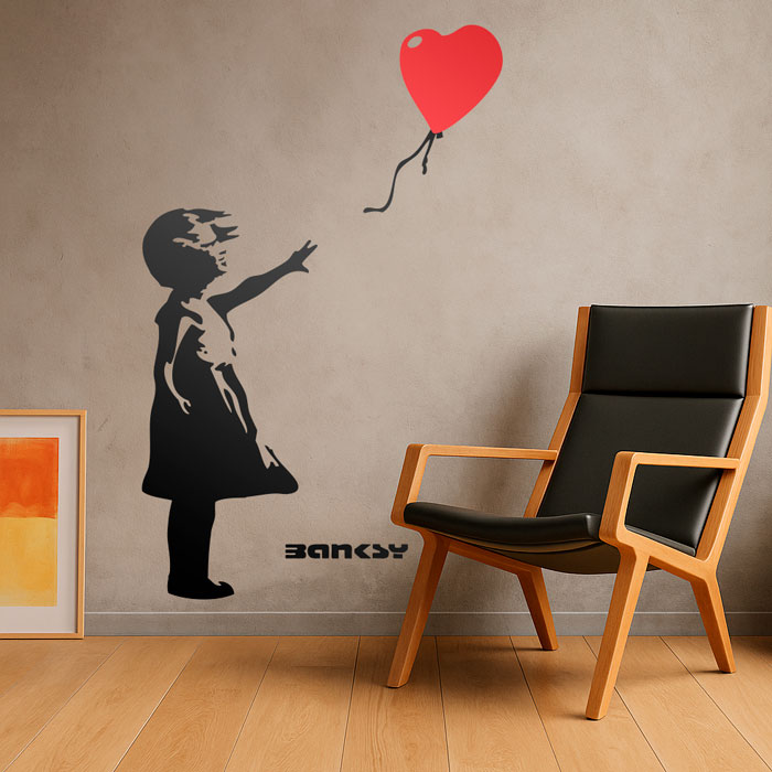 Wandtattoos: Banksy, Mädchen Mit Einem Ballon
