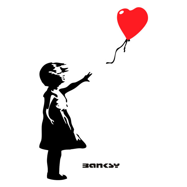 Wandtattoos: Banksy, Mädchen Mit Einem Ballon