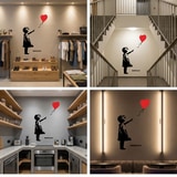 Wandtattoos: Banksy, M&auml;dchen Mit Einem Ballon 17