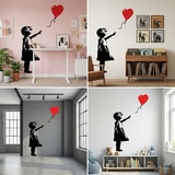 Wandtattoos: Banksy, M&auml;dchen Mit Einem Ballon 18