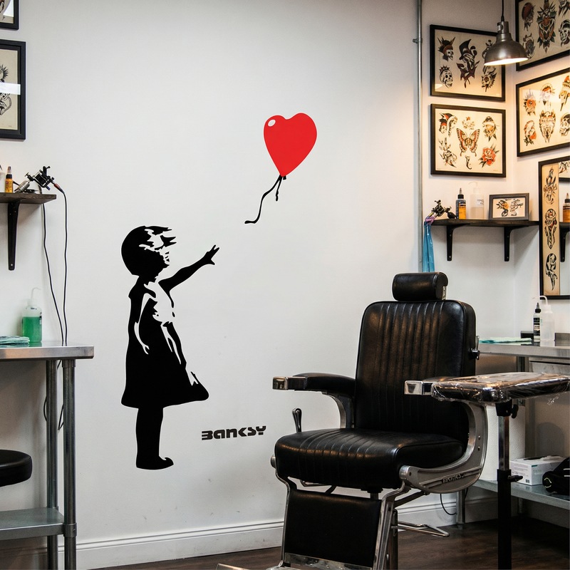 Wandtattoos: Banksy, M&auml;dchen Mit Einem Ballon