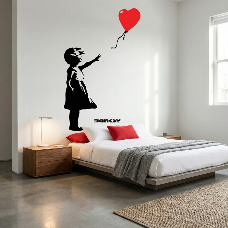Wandtattoos: Banksy, M&auml;dchen Mit Einem Ballon