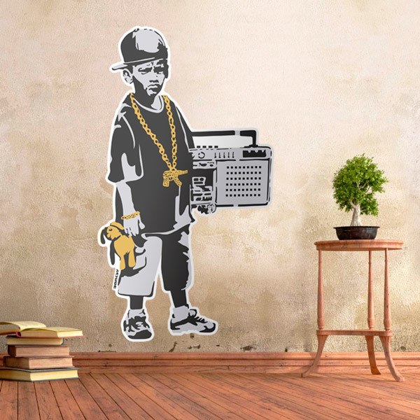Wandtattoos: Banksy, Rapper-Junge