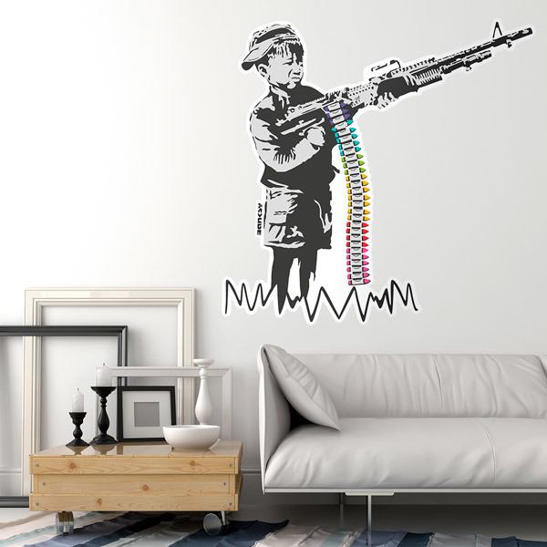 Wandtattoos: Banksy, Kindersoldaten-Gemälde