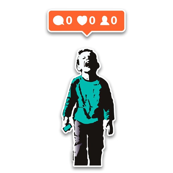 Wandtattoos: Banksy, Kind Ohne Likes