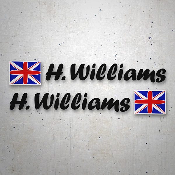 Aufkleber: 2X Großbritannien-Flaggen + schwarz kalligraphisch