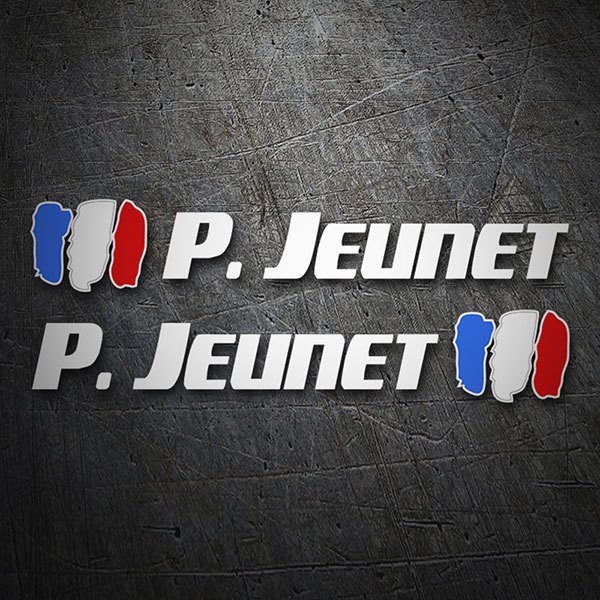 Aufkleber: 2X Flaggen Frankreich + Name Sport weiß