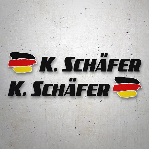 Aufkleber: 2X Flaggen Deutschland + Schwarzer Sportname