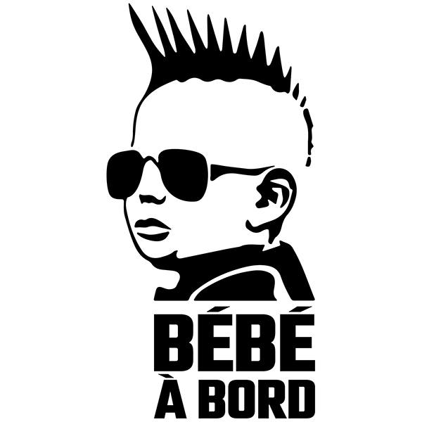 Aufkleber: Baby an Bord Französischer Punk