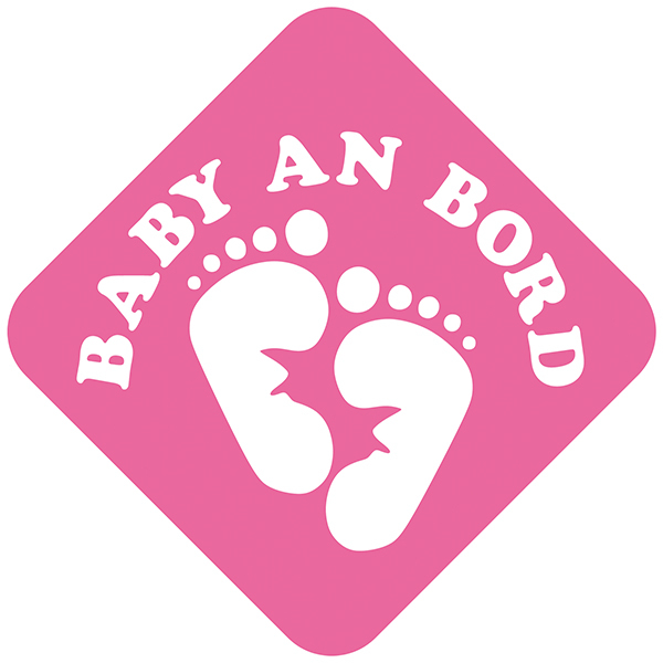 Aufkleber: Baby an bord Fußabdrücke 