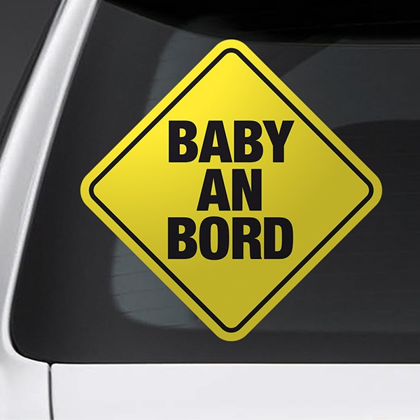 Aufkleber: Straßenschilder baby an bord Deutsches
