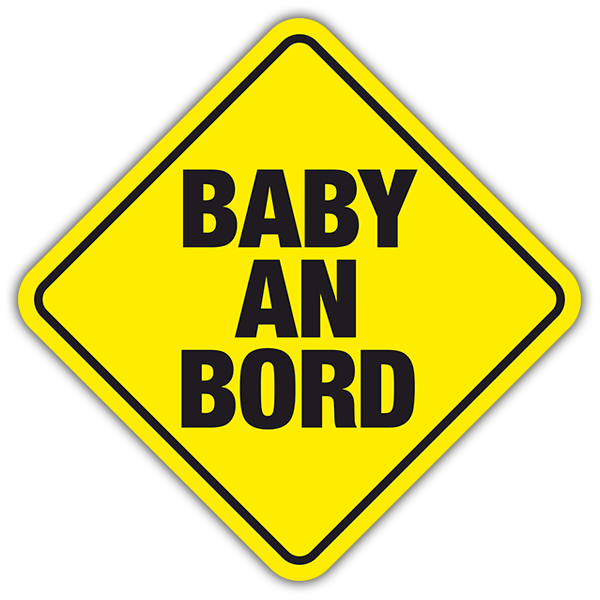 Aufkleber: Straßenschilder baby an bord