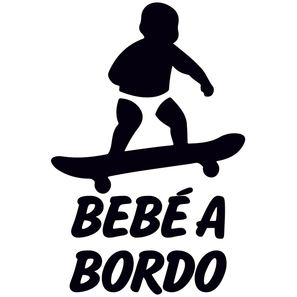 Aufkleber: Baby an bord skate - Spanisch