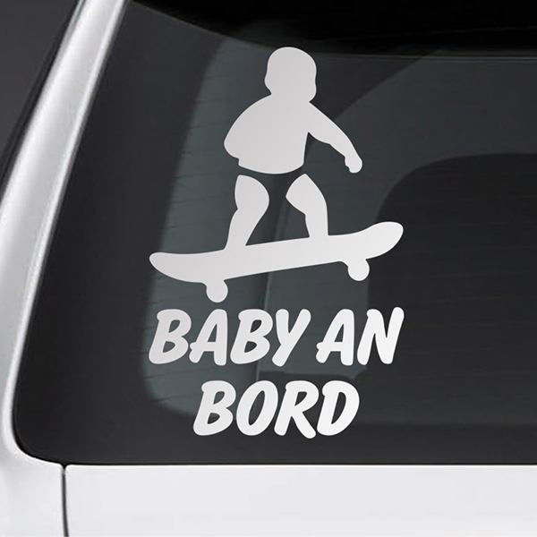 Aufkleber: Baby an bord skate