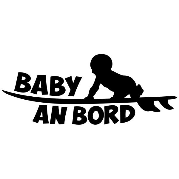 Aufkleber: Baby an Bord Deutsches Surfen