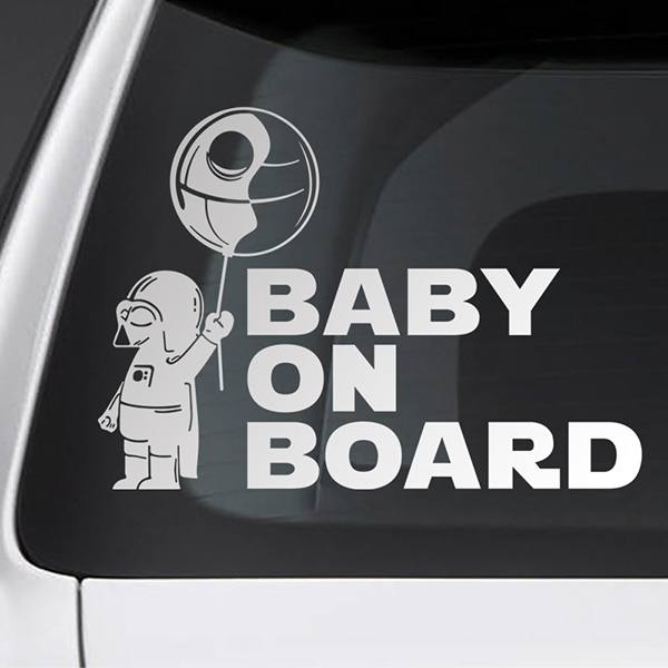 Aufkleber: Baby Darth Vader an bord - Englisch 0