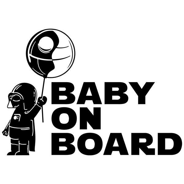 Aufkleber: Baby Darth Vader an bord - Englisch
