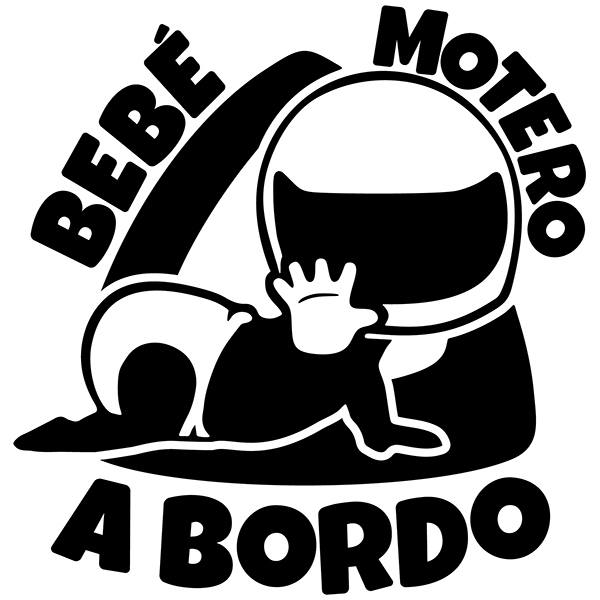 Aufkleber: Baby an bord biker Spanisch