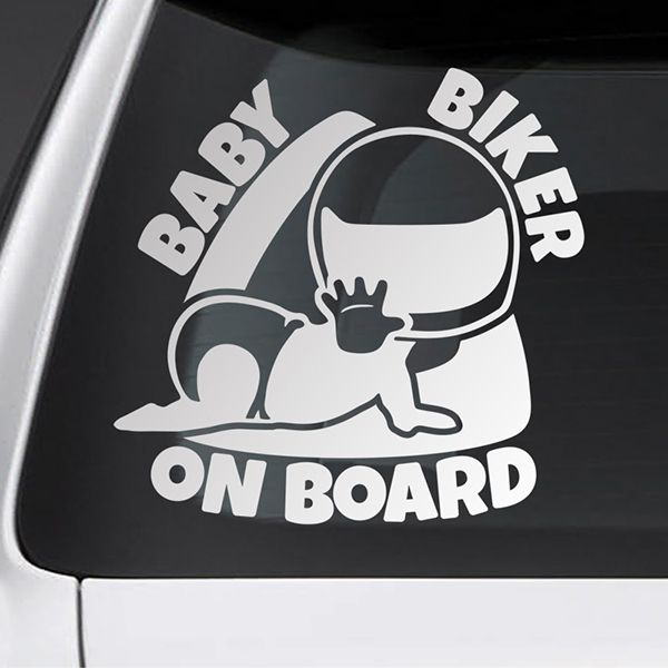 Aufkleber Baby An Bord Biker Englisch Webwandtattoo Com