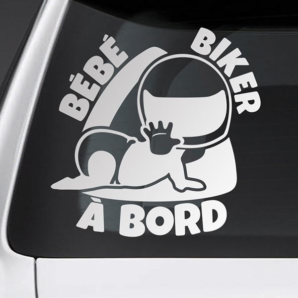 Aufkleber: Baby an bord biker Französisch