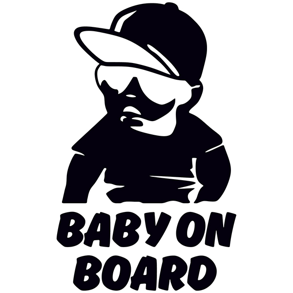 Aufkleber: Baby an bord cool - Englisch