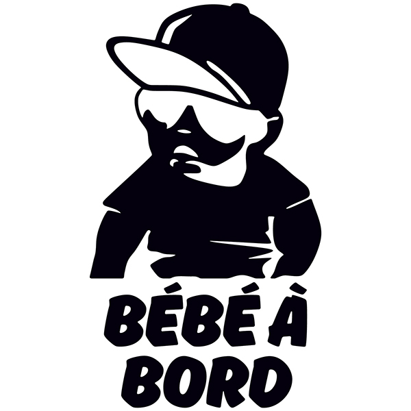 Aufkleber: Baby an bord cool - Französisch