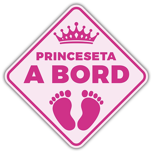 Aufkleber: Kleine prinzessin an bord katalanisch