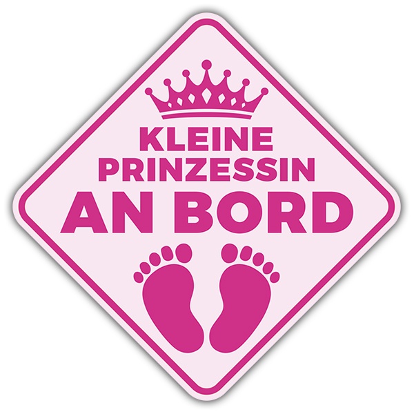 Aufkleber: Kleine Prinzessin an Bord Deutsch