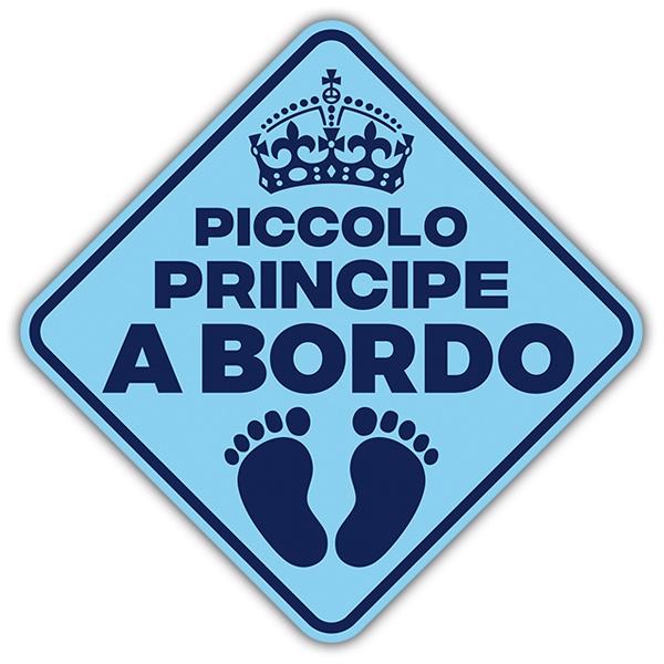 Aufkleber: Kleiner prinz an bord italienisch