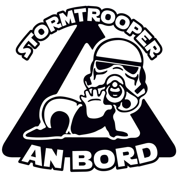 Aufkleber: Stormtrooper an Bord Deutsch
