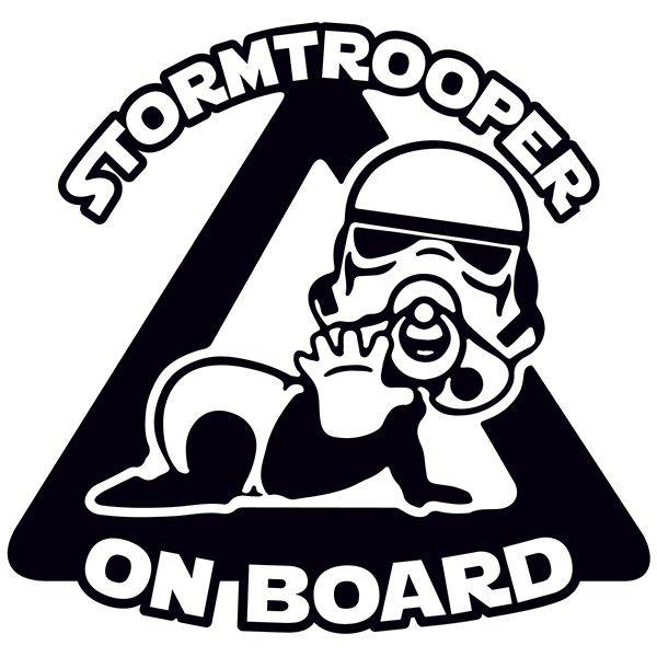 Aufkleber: Stormtrooper an bord - Englisch
