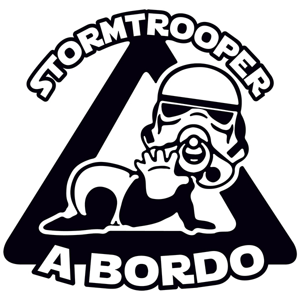 Aufkleber: Stormtrooper an bord - italienisch