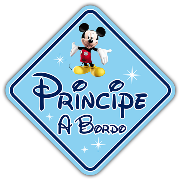 Aufkleber: Prinz an Bord Disney - Spanisch 0