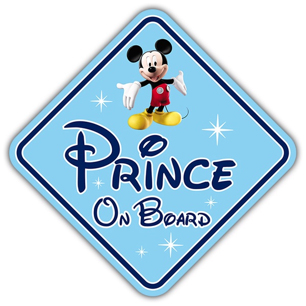 Aufkleber: Prinz an Bord Disney Englisch