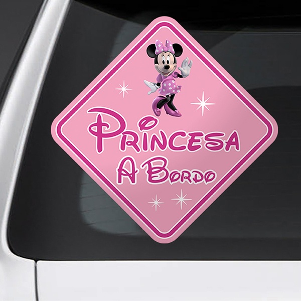 Aufkleber: Prinzessin an Bord Disney - spanisch