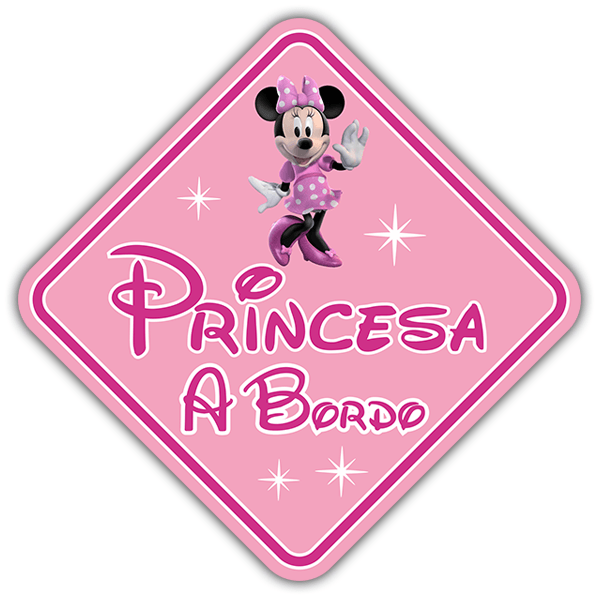 Aufkleber: Prinzessin an Bord Disney - spanisch 0