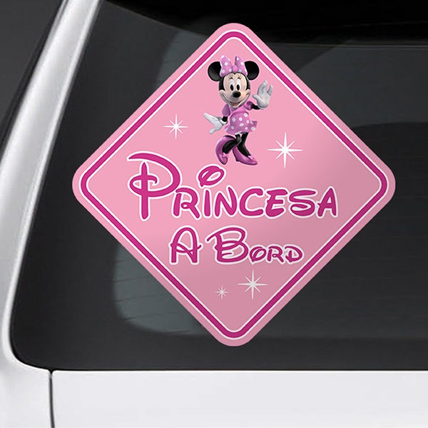 Aufkleber: Prinzessin an Bord Disney - katalanisch 1