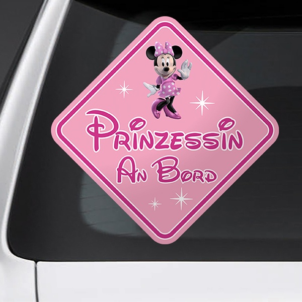Aufkleber: Prinzessin an Bord Disney - deutsch