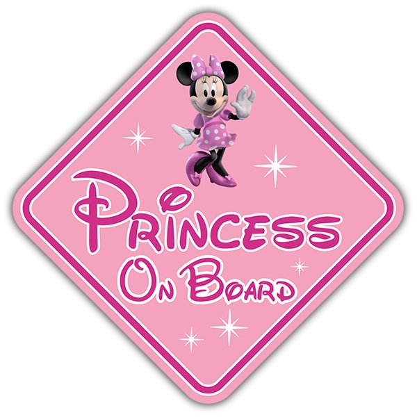 Aufkleber: Prinzessin an Bord Disney - englisch