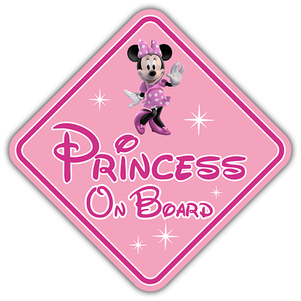 Aufkleber: Prinzessin an Bord Disney Englisch 0