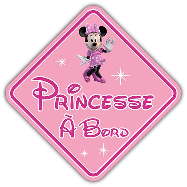 Aufkleber: Prinzessin an Bord Disney Französisch