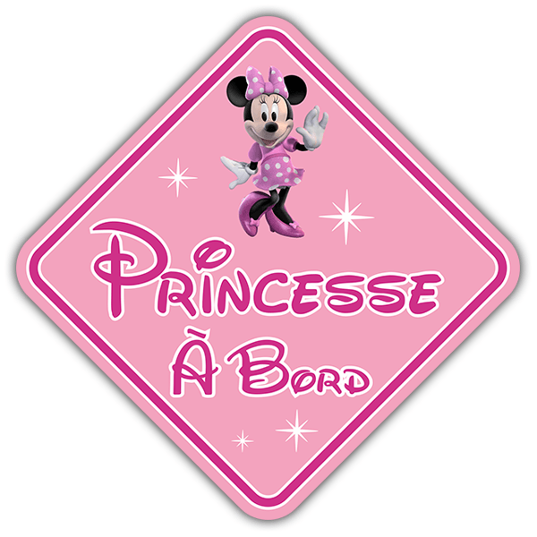 Aufkleber: Prinzessin an Bord Disney Französisch 0